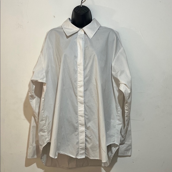 Good American Tops - Good American White Oversized Button Up Shirt Size 4